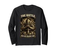 Graphisme The Battle Never Broke Me Vintage Warrior pour Homme Manche Longue