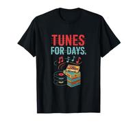 Graphisme Tunes for Days Music Lover sur vinyle et cassette T-Shirt