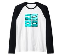 Graphisme Turquoise Read My Lips Manche Raglan