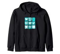 Graphisme turquoise Wild Hearts en turquoise Sweat à Capuche
