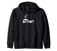 Graphisme végétal Minimaliste Detroit Gardening Sprout Sweat à Capuche