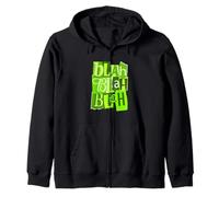 Graphisme Vert Blah-X3 Vert Sweat à Capuche