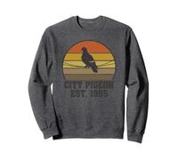 Graphisme Vintage City Pigeon Retro Sunset Sweatshirt