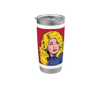 Graphisme vintage de chanteuse country blonde pop art Gobelet isotherme en acier inoxydable double paroi