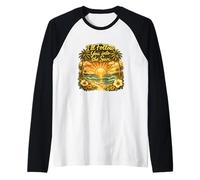 Graphisme Vintage de Coucher de Soleil I'll Follow You Into The Sun Manche Raglan