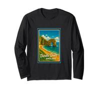 Graphisme Vintage Durdle Door Jurassic Coast Dorset England Manche Longue