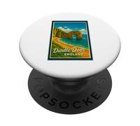 Graphisme Vintage Durdle Door Jurassic Coast Dorset England PopSockets PopGrip Adhésif