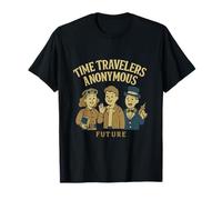 Graphisme Vintage Future en Laiton Bleu Marine de Time Travelers Anonymous T-Shirt