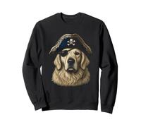 Graphisme Vintage pour Les Amoureux des Chiens Pirates Golden Retriever Sweatshirt