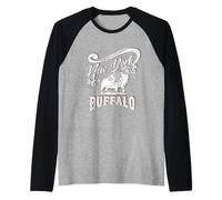 Graphisme Vintage Western de New York Buffalo American Bison Manche Raglan