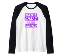 Graphisme violet « Can't Cheat The Grind » Manche Raglan