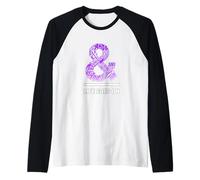 Graphisme Violet Purple & Life Goes on Manche Raglan