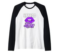Graphisme violet Spread All The LOVE Manche Raglan
