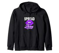 Graphisme violet Spread All The LOVE Sweat à Capuche