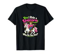 Graphisme Yes I Ride a Unicorn Cowgirl Wrangler T-Shirt
