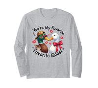 Graphisme You're My One Goose Duck Couple pour la Saint-Valentin Manche Longue