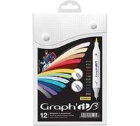 Graph'it Brush - Extra Fine - Comics - 12 marqueurs Multicolore G