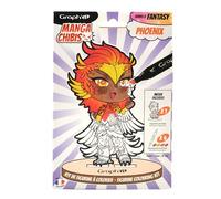 GRAPH'IT - Chibis - Kit Coloriage Figurine à Personnaliser - Phoenix - Pour Enfant, Adolescent et Adulte - Loisir Créatif - Incluant : Figurine PVC à Peindre et 4 Feutres Couleurs