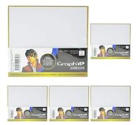 GRAPH'IT Shikishi Board 135x120 mm - Carton Rigide Bordure Dorée - Petit Format - Portrait Illustration, Calligraphie et Dédicaces - Kit Papier Dessiner Manga - Activité Artistique Marqueurs