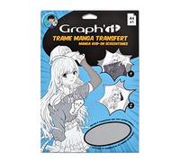 Graph'it - Trame à Transférer pour le Dessin et Illustration Manga - Décalcomanie par Transfert à Sec - Format A4 - Motif Tartan