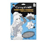 Graph'it - Trame à Transférer pour le Dessin et Illustration Manga - Décalcomanie par Transfert à Sec - Format A4 - Motif Textile