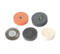 GRAPHITE 5 Pcs Set d'accessoires, accessoires pour mini ponceuse | 1x brosse métallique 1x feutre de polissage 2x pierre à aiguiser 1x disque en nylon
