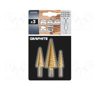 Forets pas à pas: 4-12, 4-20, 4-32 mm, TiN, lot de 3 54T300
