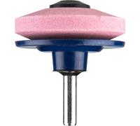 GRAPHITE Aiguiseur de lames de tondeuses à gazon 50 mm, diamètre de la pierre 50 mm, tige 6 mm, pour tous types de lames, couteaux, tondeuses, compatible avec une prise ¼