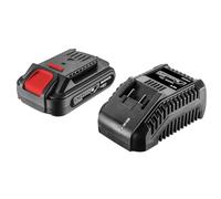 GRAPHITE Batterie lithium-ion Energy + 18 V 2,0 Ah et chargeur 2,3 A - Pour tous les outils électriques de la marque GRAPHITE - Longue durée de vie - Indicateur de niveau de charge - Kit de démarrage