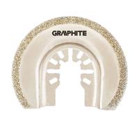 GRAPHITE Disque diamant HCS semi-circulaire pour céramique, 65 mm | Lame de scie segmentée, lame de scie plongeante