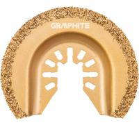 GRAPHITE Disque HCS tungstène semi-circulaire pour céramique, 64 mm | Lame de scie segmentée, lame de scie plongeante