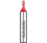 GRAPHITE Fraise à rainurer en U, HM, diamètre de perçage 6.35/12,7/25,4 mm, longueur de travail 15,5/19,6/22,5 mm, diamètre de queue 8 mm, pour bois massif, MDF, panneaux de particules, contreplaqué (