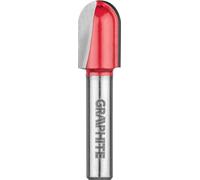 GRAPHITE Fraise à rainurer en U, HM, diamètre de perçage 6.35/12,7/25,4 mm, longueur de travail 15,5/19,6/22,5 mm, diamètre de queue 8 mm, pour bois massif, MDF, panneaux de particules, contreplaqué (