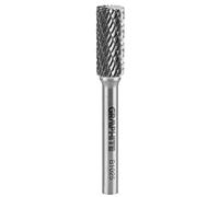 GRAPHITE Fraise en carbure de tungstène cylindrique avec lames supérieures, forme B, outil de coupe HM, Ø 10 mm, longueur de la tête 25 mm, diamètre de tige 6 mm, longueur de tige 45 mm