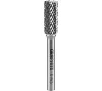 GRAPHITE Fraise sur tige HM, cylindrique avec lames en haut, forme B, outil de coupe HM, Ø 10 mm, longueur de la tête 25 mm, Ø de la tige 6 mm, longueur de la tige 45 mm, fraise carbure pour meuleuses