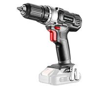 GRAPHITE Perceuse-visseuse sans fil 18V, Li-Ion, RPM I: 0-350 rpm II: 0-1250 rpm, sens horaire/anti-horaire, mandrin auto-serrant 2-13 mm, positions de la bague d'embrayage 1-19 (et option de perçage)