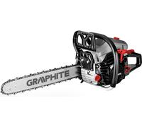 GRAPHITE tronçonneuse à essence 2kW 2.7PS, guide-chaîne 18", cylindrée 52cm3, moteur à combustion 2 temps, perche 45cm, interrupteur d'aspiration automatique, capacité du réservoir 550 cm³, poids 5,53