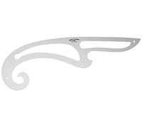 GRAPHOPLEX Courbe en Altuglas 41,5 cm - Pour Dessin Technique, Architecture et Couture - Gabarit Traçage Transparent - Matériel de Précision et Fluidité - Résistance aux Chocs avec 2 mm d'Épaisseur