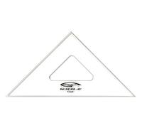 Graphoplex Equerre 45° 3 bords antitaches 13 cm Transparent