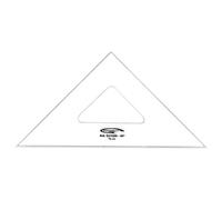 Graphoplex Equerre 45° 3 bords antitaches 16 cm Transparent