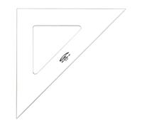 Graphoplex Equerre 45° 3 bords antitaches 37 cm Transparent