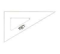 Graphoplex Equerre 60° 3 bords antitaches 26 cm Transparent