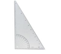 GRAPHOPLEX Équerre Rapporteur 45 à 90° Transparent - 36 cm - Graduation en Millimètres et Degrés - Outil de Précision pour Dessin - Mesure Angle - Incassable - Bureau, Geometrie