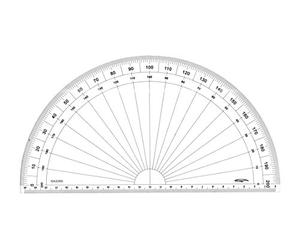 Graphoplex GX225G Rapporteur 1/2 cercle Transparent