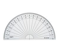 GRAPHOPLEX Rapporteur 1/2 cercle 16cm degrés Transparent