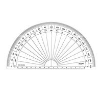 Generique Rapporteur demi-cercle 22 cm gradué Transparent