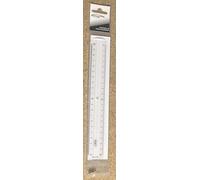 Graphoplex Regle 20 cm Transparente Graduée - 2 Biseaux et Bosselage - Bord Antitache et Zone de Lecture Antireflets - Traçage, Mesure, Dessin, Decoupe Papier - Matériel Rigide, Confort Lecture