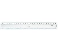 Règle Transparente 2 Biseaux + Bosselage 30 Cm