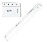 Graphoplex Règle biseau + bosselage 30 cm Transparent