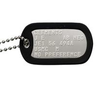 Graphotype™ Une Plaque Militaire - Plaque personnalisée de Style Militaire avec chaîne Boule & Silencieux (Lire LA Description pour Savoir Comment Personnaliser L’Article)